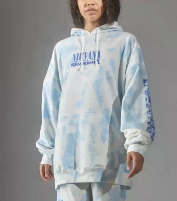 Urban Outfitters Nirvana Cloud Tie Dye Nevermind Hoodie Sweatshirt