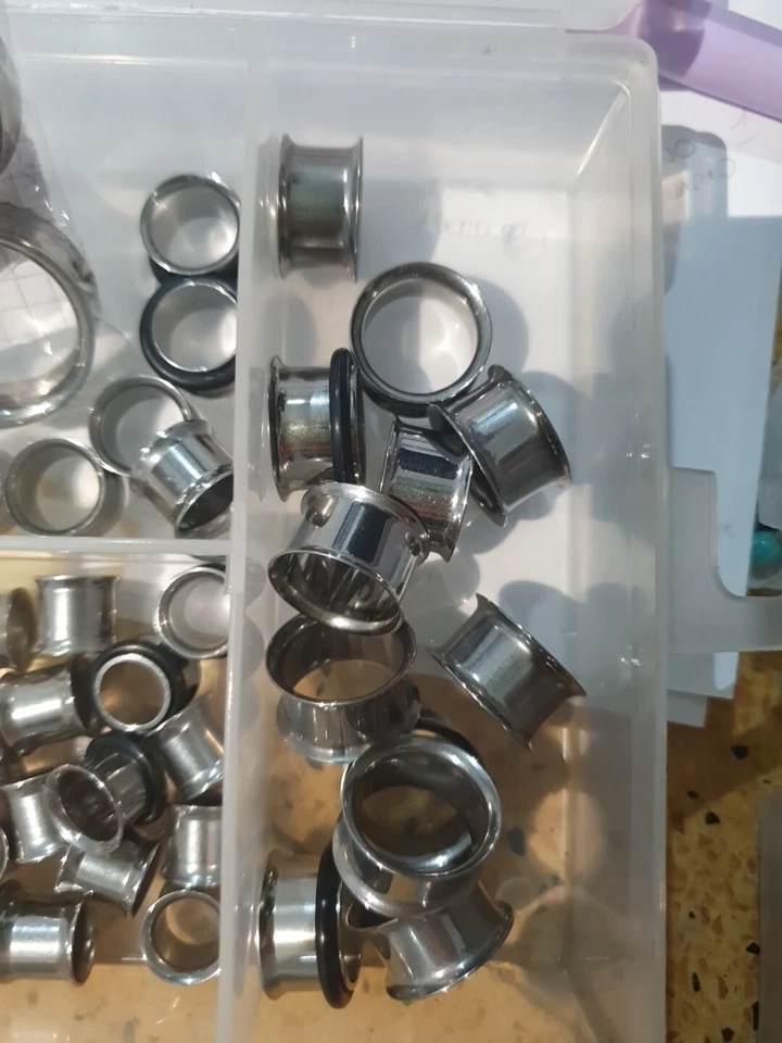 Stock Piercing Espansori Single E Double Flared Da 25mm A 10mm - Immagine 2 di 4