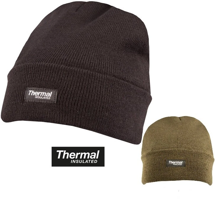 NEW: KombatUK Mens Cold Weather Warm Thermal Insulated Plain Beanie Bob Hat