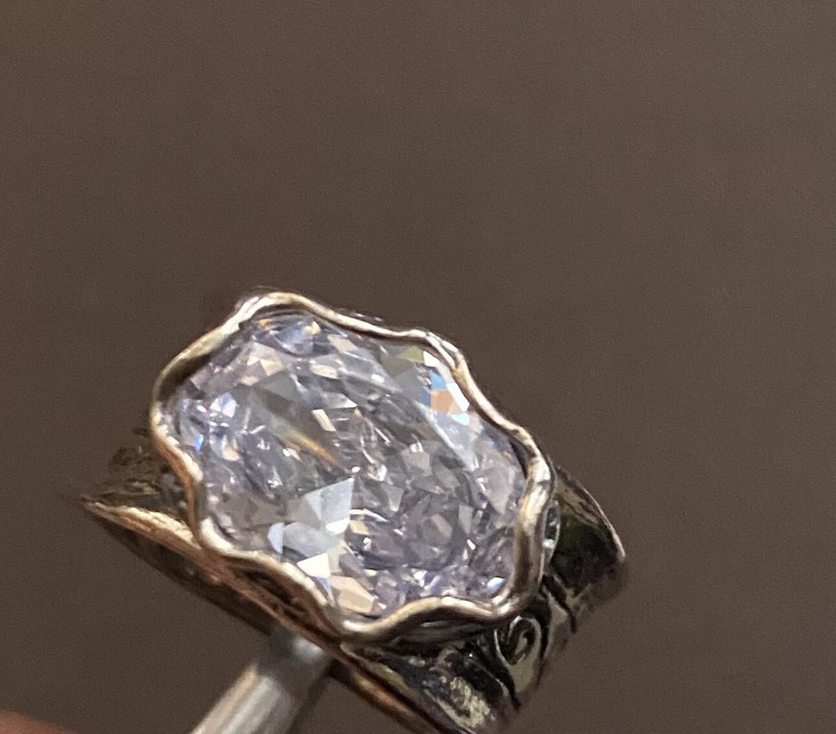 Silpada Sterling Silver 925 Rustic Royalty CZ Gemstone Ring