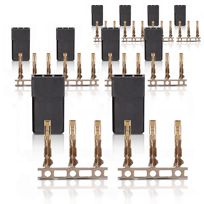 JR Graupner Uni Stecker Servostecker Goldkontakte 10 Stk partCore 100068