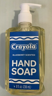 Crayola Hand Soap Blueberry Scented Pump Dispenser Rich Lather Ages 3 Up 8 fl oz