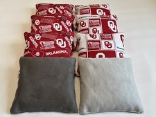 8 STICK AND SLICK CORNHOLE BEAN BAGS TOSS GAME OKLAHOMA SOONERS all weather