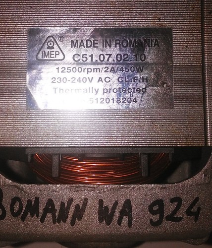 Motore CODE 512018204 C51.07.02.10 Adatto Per BOMANN WA 924 Lavatrice - Foto 2 di 4