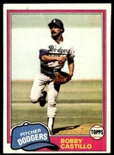 1981 Topps 146 Bobby Castillo Los Angeles Dodgers Baseball Card