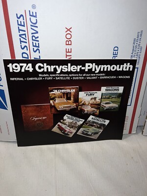1974 CHRYSLER PLYMOUTH SALES BROCHURE DEALER CATALOG ALL MODELS FURY BARRACUDA