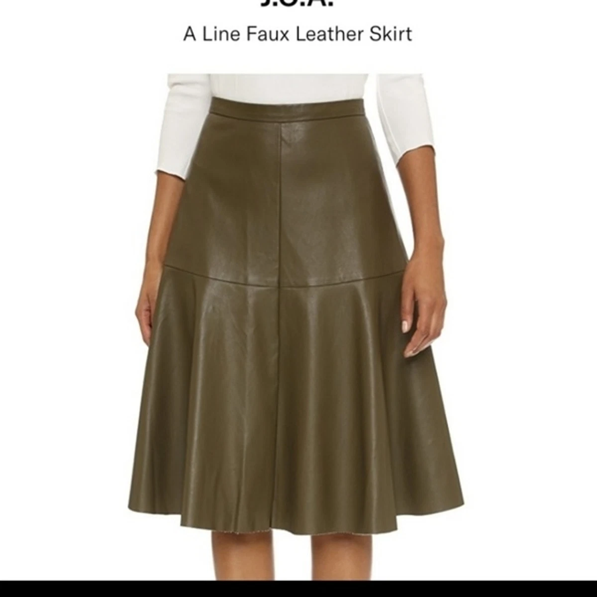 Joa faux top leather skirt