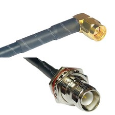RFC195 SMA MALE ANGLE to RP-TNC FEMALE BULKHEAD Coax RF Cable USA-Ship Lot