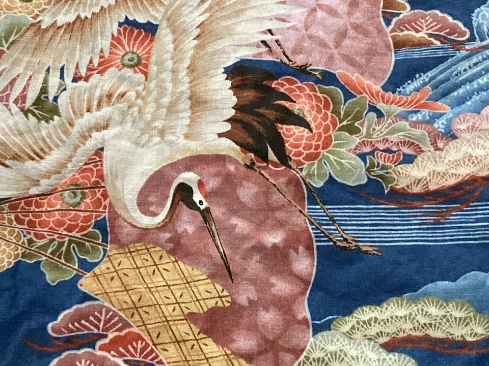 Vtg Print Concepts "Kimono Yoshika" Coordinated Sewing Fabrics 1 + 1.75 yd 42" - Image 3 of 4