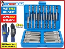50 Piece Hex Star Torx Extra Long Security Bits Spline Flat Screwdriver Set 6-20