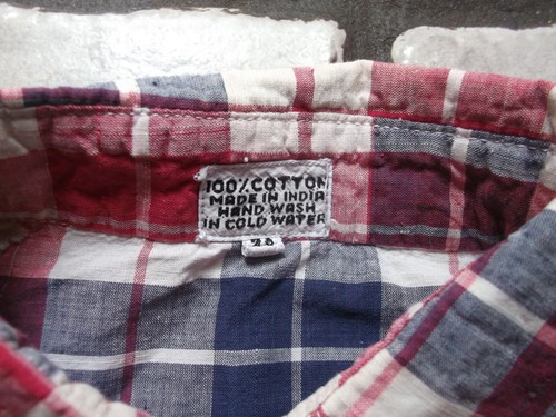 Shirt Checked Skinhead Vintage Womens 1970s Short Sleeved Ska Slim Fit 6 XS - Picture 6 of 12