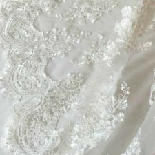 Lace Tulle Embroidery Floral Fabric Wedding Bridal Dresses By Metre Comfy Fairy