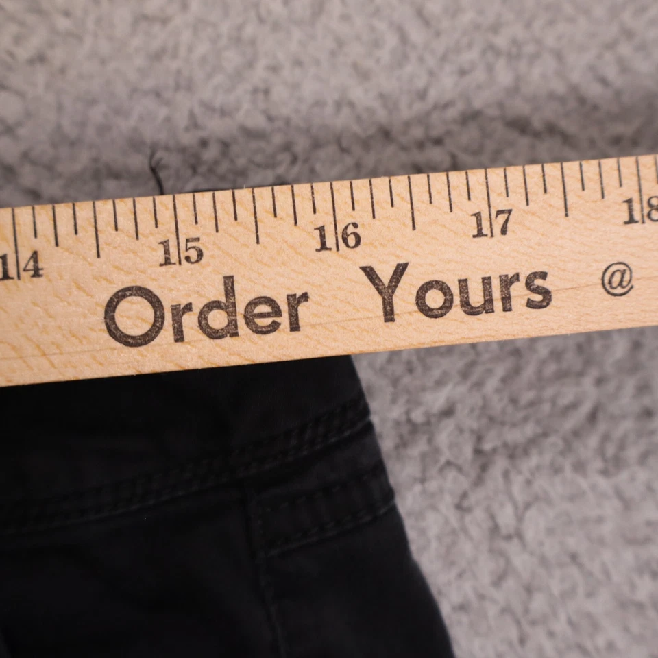 Shorts Dressbarn preto tamanho 8 botões ornamentados algodão - Imagem 4 de 4