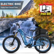 26" 1800W Adult Electric Bike 52V 30Ah 35MPH Bicycle Fat Tire E-Mountain Bike