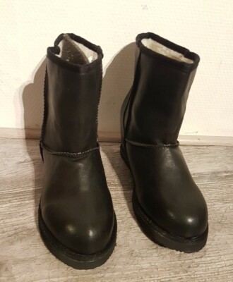 Bottes Neige Foli Folio Taille 38 - Cuir Noir, Semelle Caoutchouc - Style Après-ski - Neuf Avec Emballage