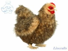 Hansa Beige Hen 5621 Plush Soft Toy Chicken Sold by Lincrafts UK Est.1993