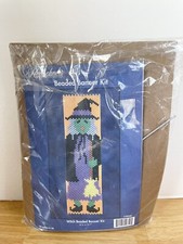 Herrschners Halloween WITCH Beaded Banner Kit 6.25x21  