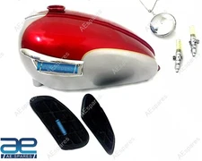 Fits For Triumph T120 Gas Fuel Petrol Tank Cherry & Silver Painted New