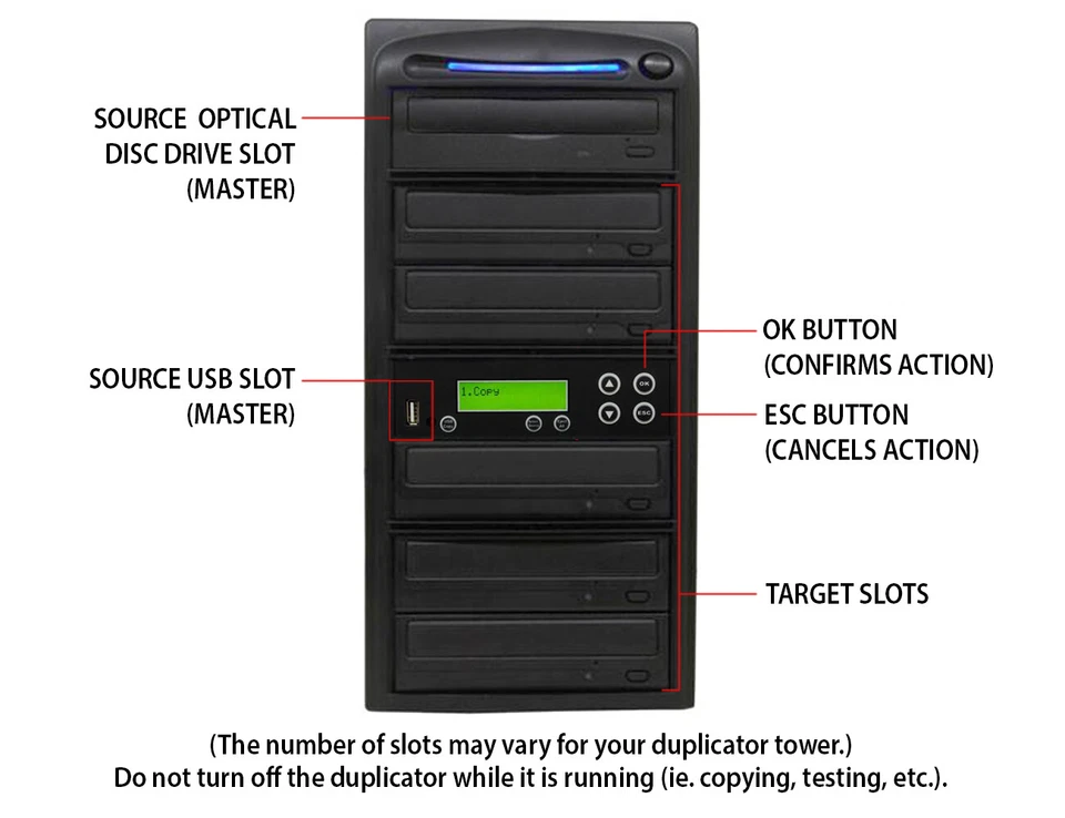 Produplicator USB Drive to 2 CD DVD Duplicator: Flash Memory to Disc Copier - Image 2 of 4