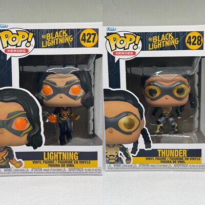NEU Sealed Funko Pop! Heroes DC Black Lightning 427 & Thunder 428 Vinyl Figuren