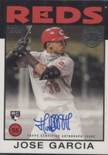 2021 Topps Update JOSE GARCIA RC 1986 Topps Baseball Autograph -CINCINNATI REDS-