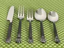 Gourmet Settings AVALON Stainless Hammered GS 18/10 Flatware SMART CHOICE B56WU