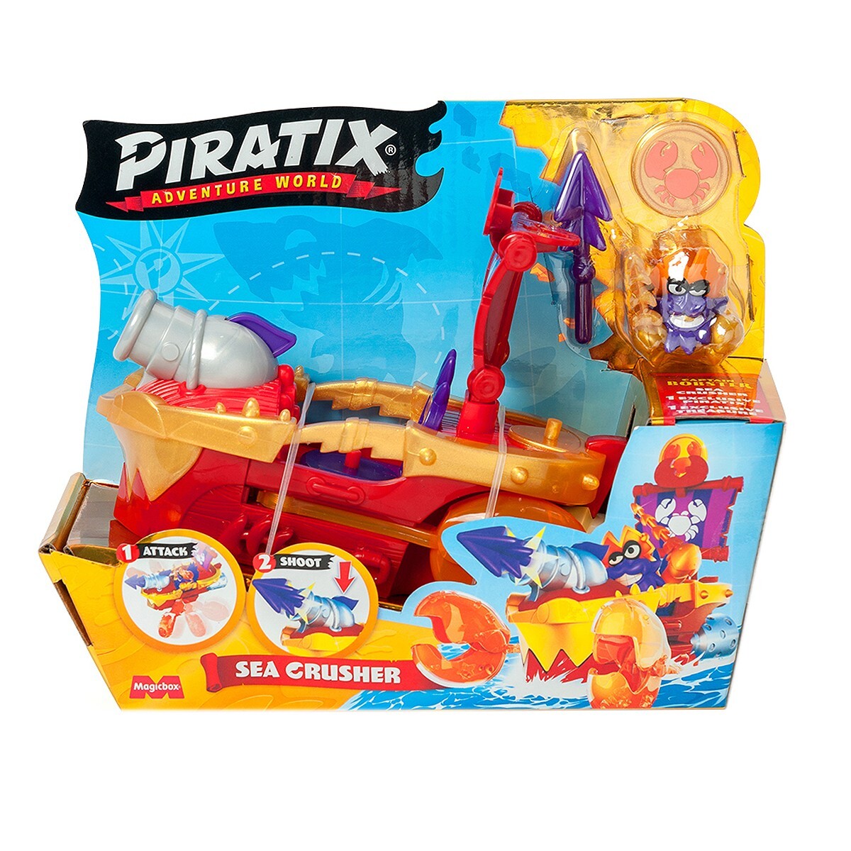 Captain of Crush セット販売　プラスおまけ PIRATIX ADVENTURE WORLD SEA CRUSHER PLAYSET NEW TOY - NO USA