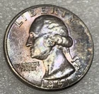 1961 P Washington Quarter - 90% - Beautiful Toning