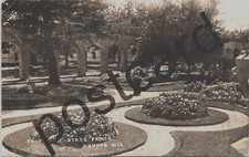 1913 WAUPUN, WI, FRONT YARD, STATE PRISON, Stanley Johnson postcard jj346
