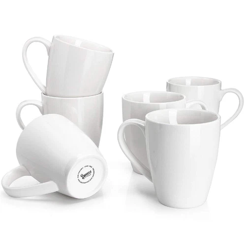 Sweese Porcelain Coffee Mugs - 16 Ounce - Set of 6, Cups for Latte, Hot Tea, ...