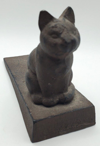 Heavy Duty Cast Iron Cute Cat Door Stop Decorative Cute Animal Statue Metal