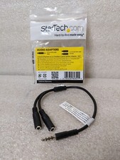   New   Startech MUYHSMFF Headset Adapter W/ Microphone and Headphone Splitter