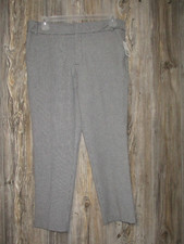 Time  Tru Womens Skinny 4 Way Stretch Black White Pants Sz 14 Msre 34.5x25.5