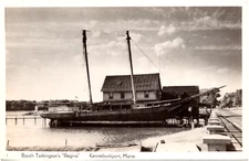 Booth Tarkington's Schooner Regina & Studio Kennebunkport Maine RPPC Postcard