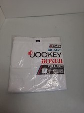 1987 Jockey Boxer Shorts Full Cut Big Man Size 54 2 Pack White Vintage