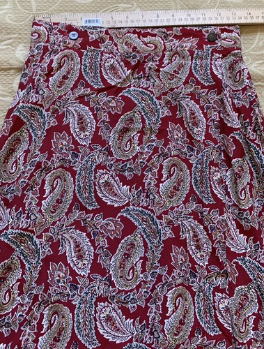 Vintage Breeches 100% Rayon Paisley Print Maxi Wrap Skirt Sz 6 Multicolor Career - Picture 5 of 8