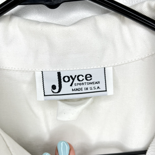 Vintage Joyce Sportswear Womens Jacket Large White Denim Southwest Studs Trucker - Picture 3 of 24