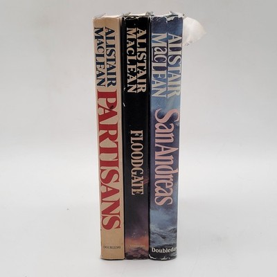 Alistair MacLean Partisans Floodgate San Andreas Hardcover Doubleday Set Fair