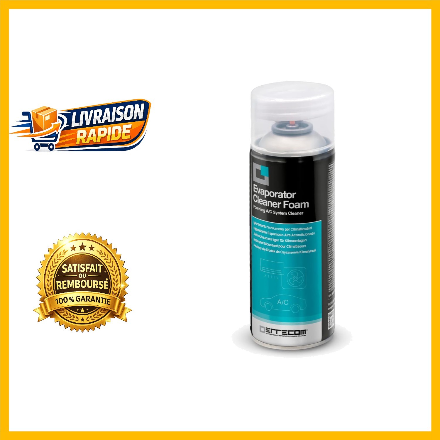 Nettoyant moussant Errecom pour evaporateurs de climatiseur spray 400 mL