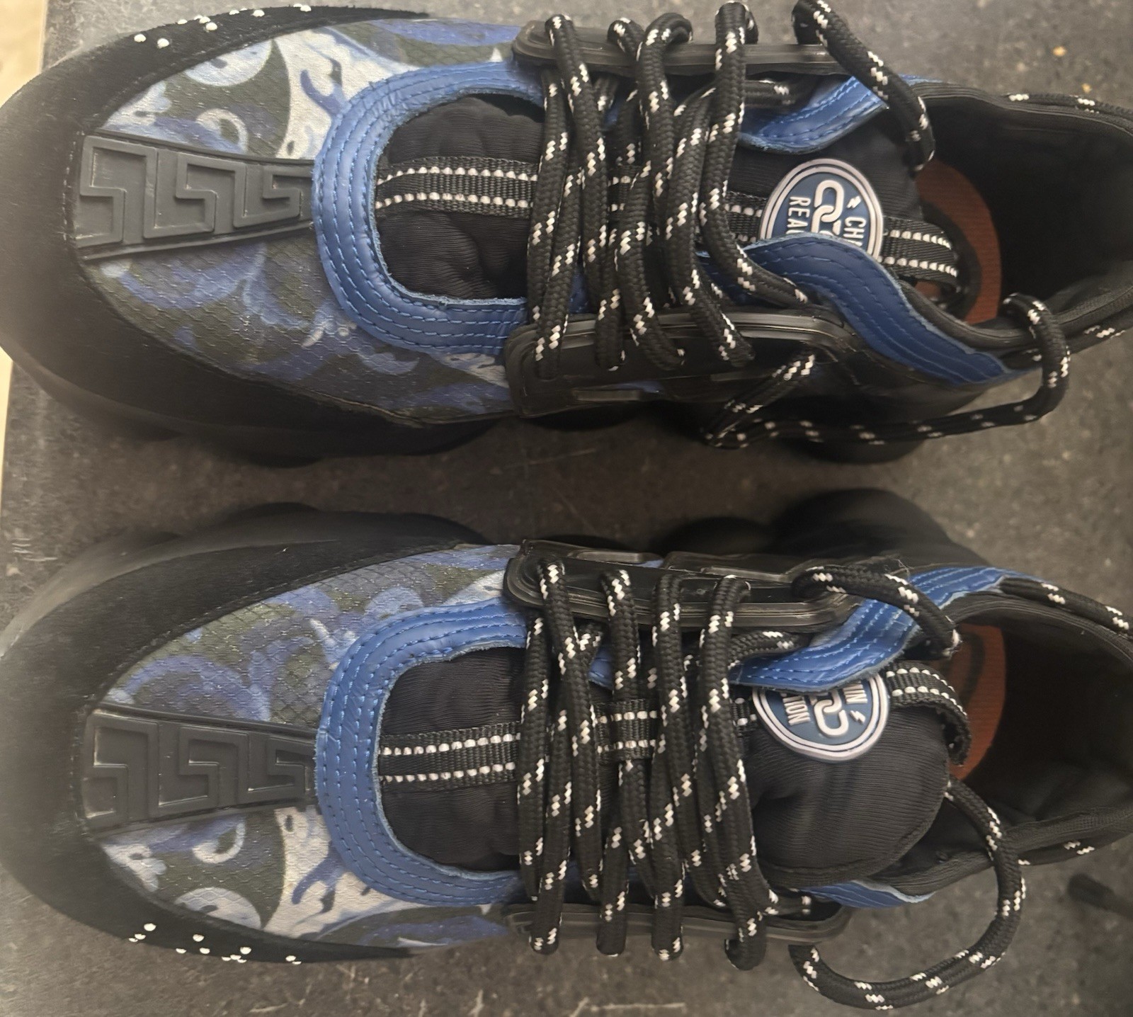 Versace Chain Reaction Baroque Pattern Black Blue… - image 3