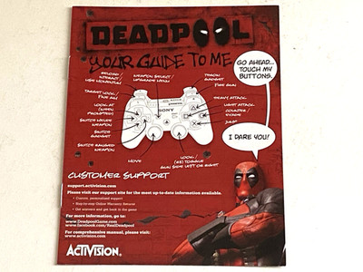 Deadpool PS3 Manual Only NO GAME PlayStation 3 Instruction Booklet Original