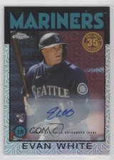 2021 Topps Silver Pack 1986 Chrome Baseball /199 Evan White Rookie Auto RC