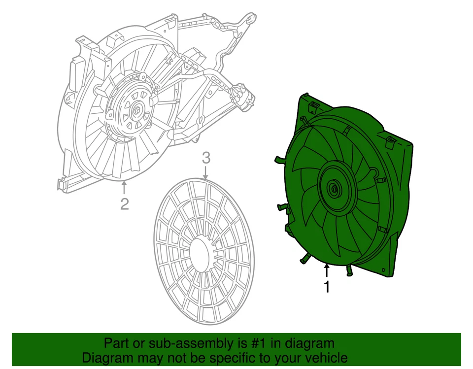 Genuine GM Fan Assembly 15867598 - Изображение 2 из 2