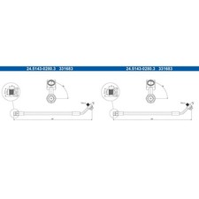 2X ATE BREMSSCHLAUCH HINTEN passend für AUDI A3 Q2 Q3 TT CUPRA ATECA FORMENTOR L