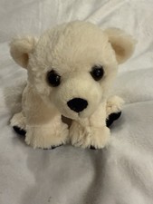 WILD REPUBLIC Polar Bear Cub Plush Toy 9" Stuffed Animal White Soft