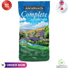 Arkwrights Complete Dry Dog Food 15kg with Chicken Sporting & Working Dogs 1.37 per kilo