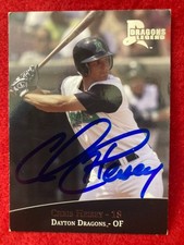 Chris Heisey 2010 Dayton Dragons Choice Legend Cincinnati Reds SIGNED Auto