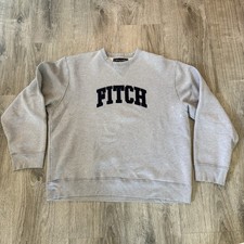 Vintage Abercrombie And Fitch Gray Crewneck Sweatshirt - fitch Unisex Large