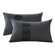 Farmhouse Decor Throw Pillow Covers Square Soft Cushion Case Decor Grey 2P