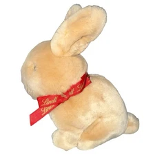 Gund Lindt Chocolate Plush Stuffed Tan Bunny Rabbit 43510 Bell Red Bow 10 in